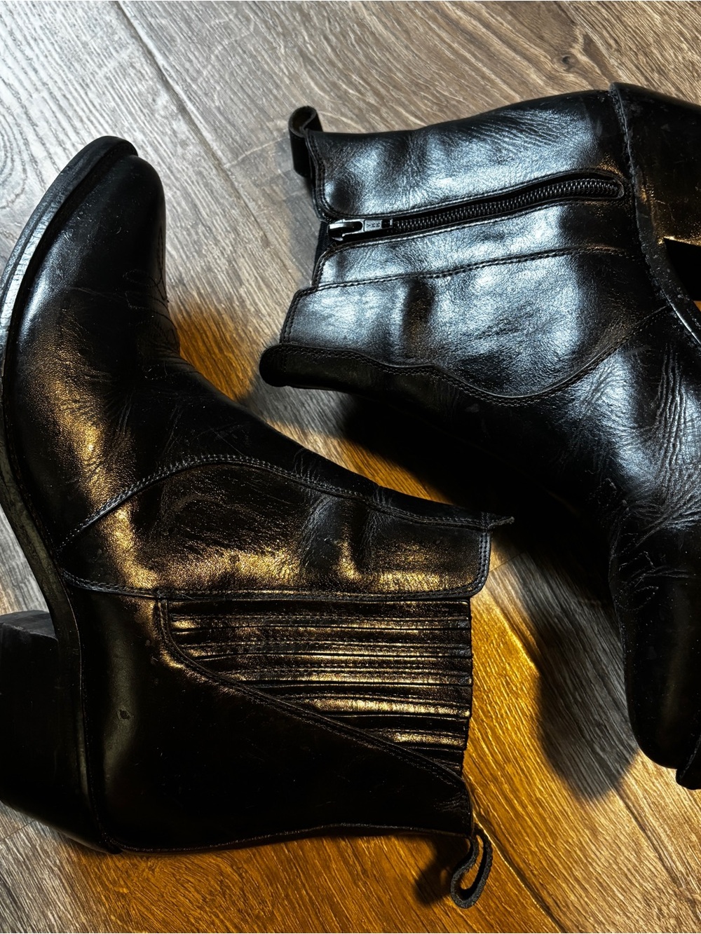 Donato Marrone Leather Heeled Boots View 2